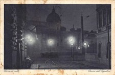 21-63B) ROMA NOTTE PIAZZA ESQUILINO ANIMATA BINARI TRAM ( BAR TRATTORIA ? ) VG