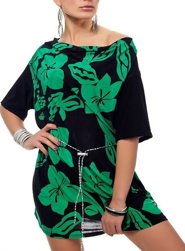 Sexy donna long shirt - sexy, fiore