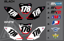 KIT TABELLE PORTANUMERO CROSS HONDA 125 - 250 - 450 TUTTE LE ANNATE