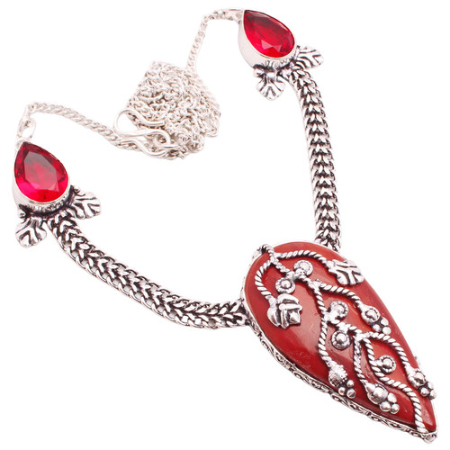 Rosso diaspro gemma - rosso, collana