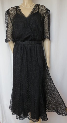 Vintage spitzenkleid - spitzenkleid, 48