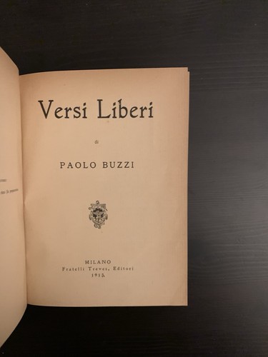 Paolo buzzi versi liberi - buzzi,