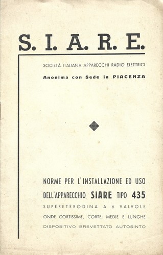 Siare 435 radio - 435,