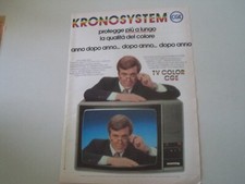 advertising Pubblicità 1980 TELEVISORE TV COLOR CGE KRONOSYSTEM