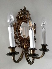 COPPIA DI APPLIQUES,ANTICHI,FRANCIA 900,in Bronzo dorato,con Specchi molati.