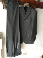 ABITO UOMO SARTORIALE CHIESA - LANA TASMANIA GRIGIO SCURO 46 - MADE IN ITALY