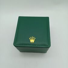 Rolex Crown usato similpelle verde orologio scatola custodia viaggio buone condizioni