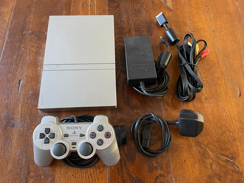 Sony playstation ps2 silver - sony,