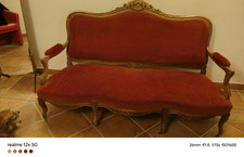 Divano Antico Velluto Rosso