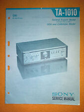 Sony TA-1010 Manuale di