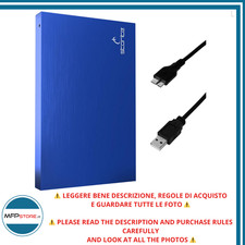 Hard Disk Storite 1TB Rigido Esterno Portatile, USB 3.0 - Blu SENZA SCATOLA!