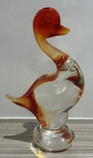 Statuina di anatra in vetro
