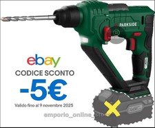 TRAPANO BATTENTE PERCUSSIONE TASSELLATORE PARKSIDE 20V PABH 20-Li D4 SDS 1 JOULE