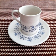Royal Doulton Translucent China 'Galaxy' Demitasse Coffee Cup & Saucer Set - VGC