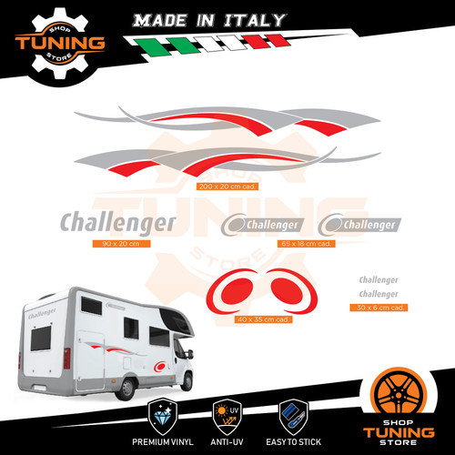 Kit adesivi camper challenger - camper,