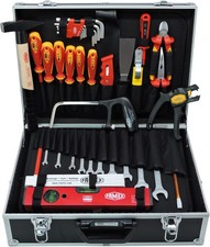 FAMEX 789-10 Valigetta porta attrezzi con set attrezzi top per elettricista cassetta attrezzi