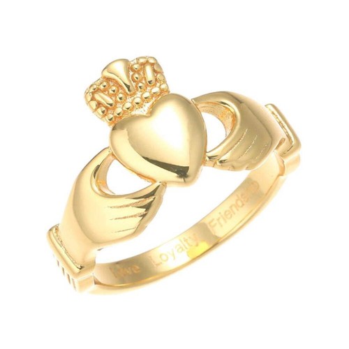 Gold plated plain claddagh - plain,