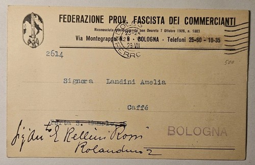 Cartolina storica bologna - cartolina,