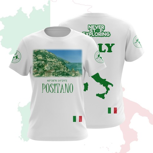 Shirt grafica positano - grafica,
