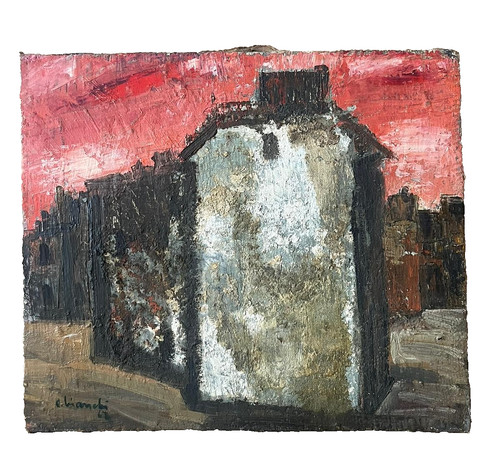 Ercole bianchi olio tela - su, la
