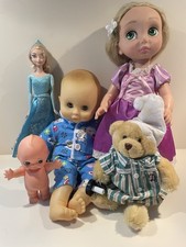 Lotto Bambola vintage Ceppiratti Kewpie Disney Rapunzel Frozen peluche orso