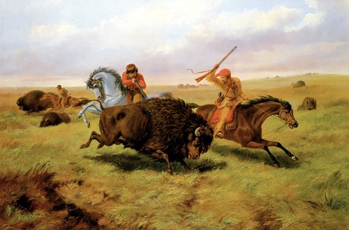 Buffalo hunt arthur tait - hunt,