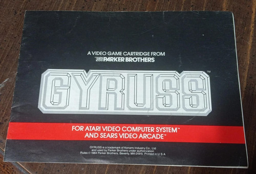 Gyruss atari 2600 solo manuale - gyruss,