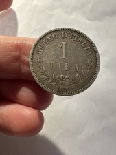 1 LIRA 1863 VALORE M - REGNO