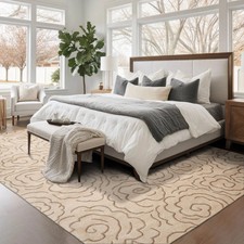 Tappeto moderno 8'x8' beige