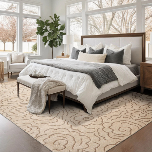 Tappeto moderno beige - tappeto, 8'x8'