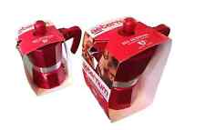 Caffettiera moka by Bialetti RED Pearl 1, 2, 3 Tazze macchina macchinetta Caffè