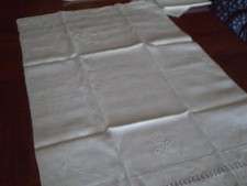 LOTTO 6 ANTICHI ASCIUGAMANI LINO COTONE COLORE ECRU' INIZI DEL '900 NUOVI