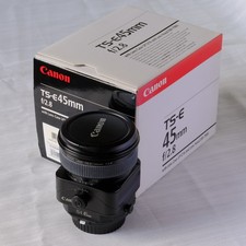Canon 45mm TS E tilt/shift  attacco EF, perfetto come nuovo con imballo.