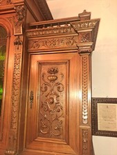 Set da cucina  in noce inizi del 900 2 credenze 1 tavolo 6 sedie 