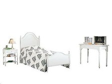 LETTO SINGOLO LEGNO MASSELLO LACCATO BIANCO OPACO QUALITA' VENETA