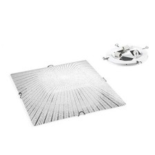 PLAFONIERA QUADRATA IN VETRO SATINATO DA 40 CM CON 3 LUCI