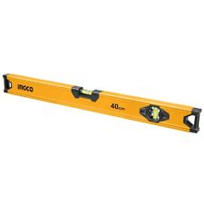 Livella a bolla 40 cm professionale in alluminio 2 bolle di precisione 1mm Ingco