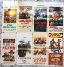 lotto 50 locandine WESTERN Alamo Wayne Sioux Laredo Willie Kid Eastwood Dingus