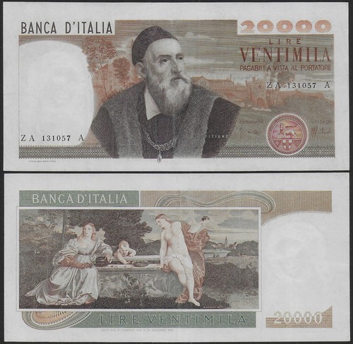 1975 italy lire - lire, tiziano