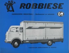 BROCHURE DEPLIANT PROSPEKT CARROZZERIA ROBBIESE AUTOCARRI OM DAINO LUPETTO (D8)