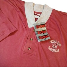 Polo vintage anni 90 Pro Edge Texas A&M Aggies taglia XL NCAA/NUOVA
