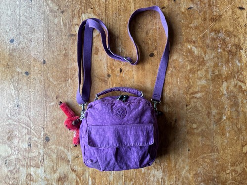Kipling borsa tracolla viola - a,