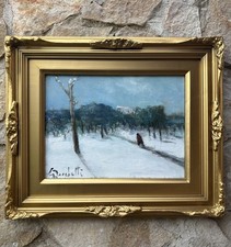 Quadro -Paesaggio Innevato- Gaetano Bocchetti dipinto a olio