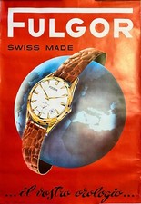 FULGOR OROLOGIO - Manifesto Affiche pubblicitario originale - ' 50 -