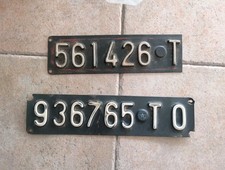 2 TARGHE AUTO  EPOCA VINTAGE