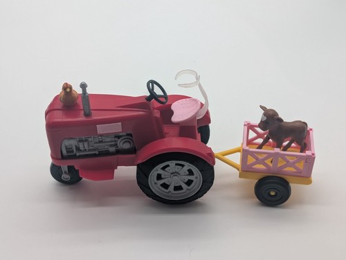 Barbie trattore fattoria rosso - trattore,
