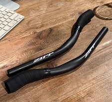 Zipp Vuka Evo 110 Carbon Aerobar Prolunghe x2 22,2mm Tri TT Bici Nero Opaco