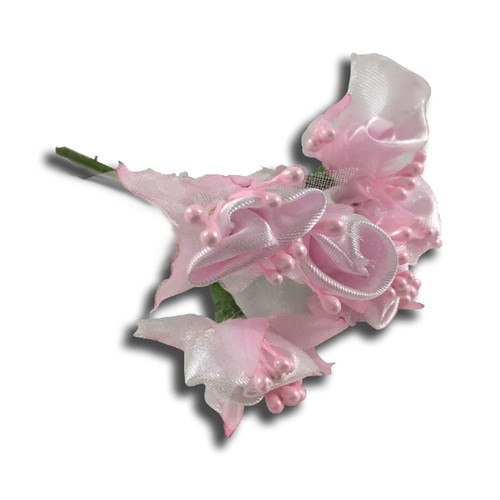 Fiorellini rosa tessuto - fiorellini,