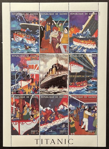 Foglio francobolli titanici - foglio,