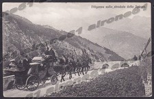SONDRIO STRADALE DELLO SPLUGA 13 DILIGENZA Cartolina viaggiata 1914